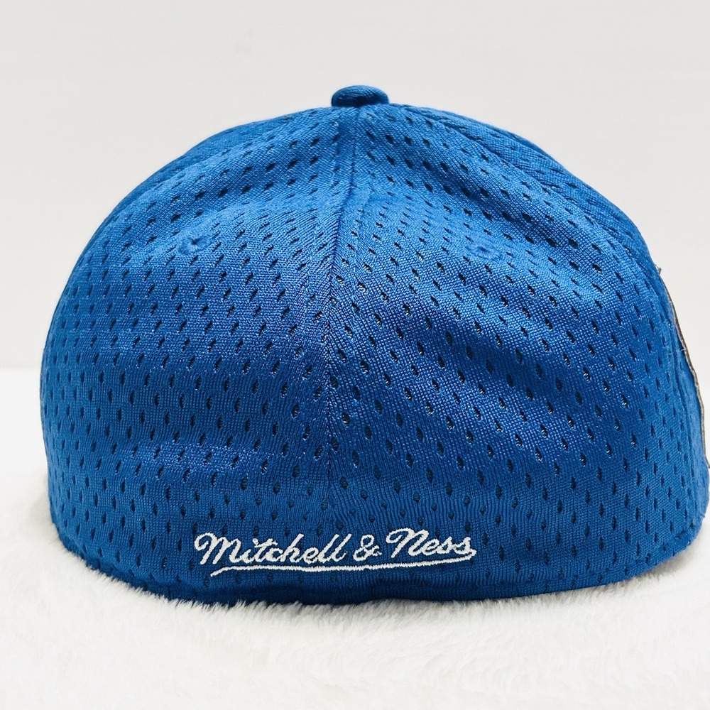 Mitchell & Ness Los Angeles Dodgers Script Liberty Fitted Hat Cap 7 1/4 Blue MLB - Picture 4 of 7
